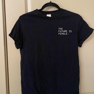 “Future is female” Black Tee